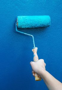 Repaint in blue with a roller